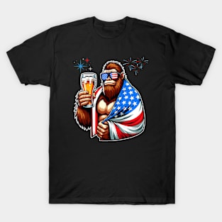 Big Foot with a beer T-Shirt